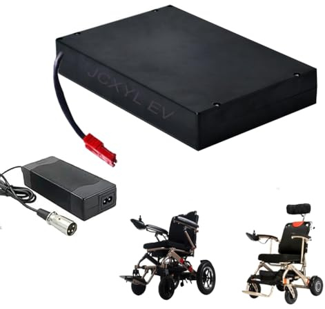JCXYL EV Batería de Silla de Ruedas eléctrica de 24 V, 10 Ah, 12 Ah y 15 Ah. Batería Recargable de Iones de Litio de 24 voltios para Motor de 50 W a 500 W.,Anderson,24V 10Ah