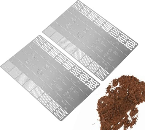 Coffee Grind Size Ruler Stainless Steel Measuring Guide