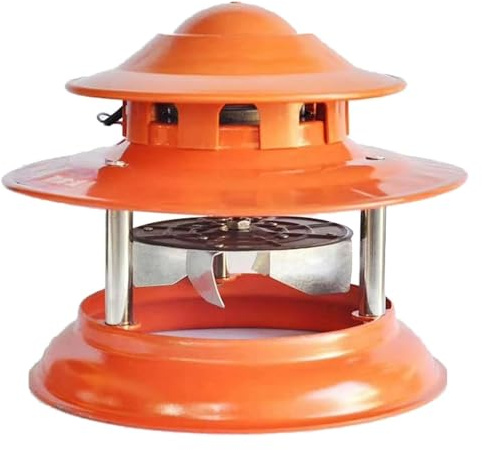 BLUEZY Évacuateur De Fumée De Cheminée,120W/150W, Extracteur De Tirage, Ventilateurs Inducteurs De Toit, Ventilateur Aspiration Silencieux pour Brûleur, Bûche, Cheminée 120W