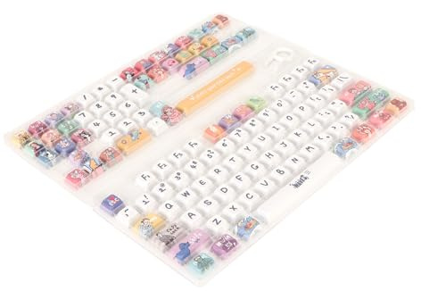 UPALDHOU Capa de Teclas Definida por el Usuario 123 Botón XDA de Color XDA, como Tapas de Teclas Mecánicas de Alturas y PBT para Teclados Mecánicos