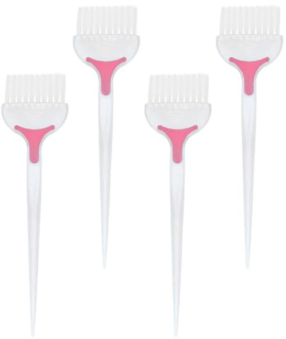 GANAZONO Set de 4 Piezas Cepillo para Teñir el Cabello y Peine para Teñir Pincel de Cerdas Flexibles ABS Color Herramienta Profesional para Salón y Cuidado Capilar