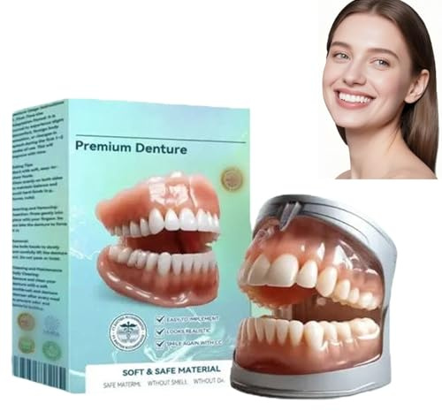 Prótesis dentales completas, solución flexible de última generación para prótesis completas, ideal para mayor comodidad y estética, dientes cómodos y de aspecto natural (1pcs)