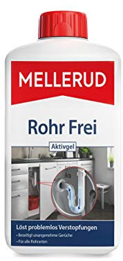 Mellerud Rohr Frei Aktivgel – Leistungsstarker Abflussreiniger gegen Verstopfungen und Gerüche für alle Rohrarten – 1 x 1 l
