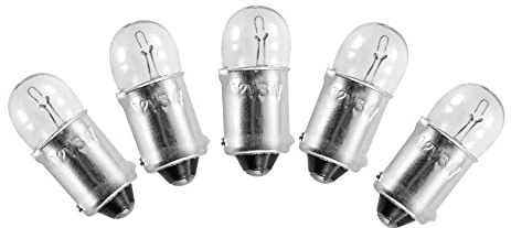 GOOFIT 12V 3W Mini Auto Indicator Bulbs Car Interio Lighting Instrument Lamp for Motorcycle(5 Pack)
