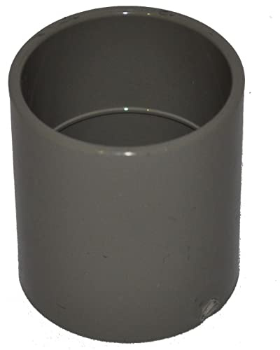 Solvent Weld Grey 50mm (56mm) Waste Pipe Coupling - Pack of 2