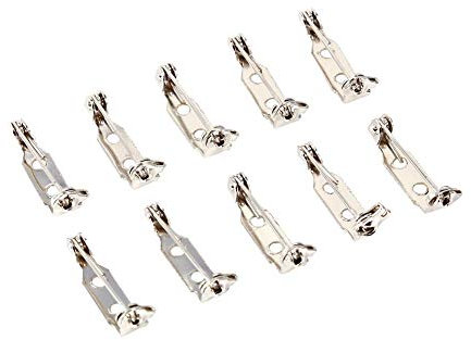 FTVOGUE 50 Stücke Bar Pins Brosche Sperren Zurück Sicherheit Fangen Rollen DIY Brosche Handwerk 20 25 32 38mm Silber(20mm)