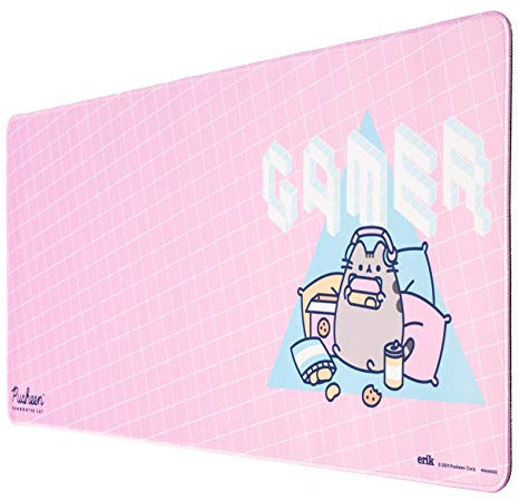 Grupo Erik Gaming Mauspad XXL Pusheen Mauspad Pink Groß - Gaming Mousepad XXL rutschfest und Wasserabweisend - Mouse Pad Gaming Schreibtischunterlage PC Zubehör Gaming