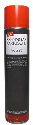 SDV Chemie Brenngas Kartusche 6X 600ml EN417 330g Gaskartusche Universalgas Multigas Druckgas