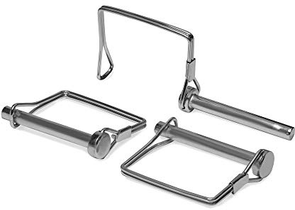 HEAVYTOOL Rohrklappsplinte mit Rastverschluss eckigem Bügel 6mm x 53mm (10 Stück) PTO Pin Klappsplinte Rohr Sicherungssplinte für Rohre Sicherungsstifte für Rohre Klappstecker für Rohre Rohrsplinte