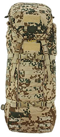 Sentinel 65 Liter Taktischer Roll Up Rucksack mit Molle-System Robuster Outdoor-Rucksack aus Cordura, Zwei-teiliger Top und Frontloader Erweiterbar