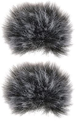 2PCS Revers Mikrofon Windschutz Muff Lavalier Muff Pin-on Pelzigen Mikrofon Winddichter Muff für 5-10mm Durchmesser Mikrofon Outdoor Indoor Environments