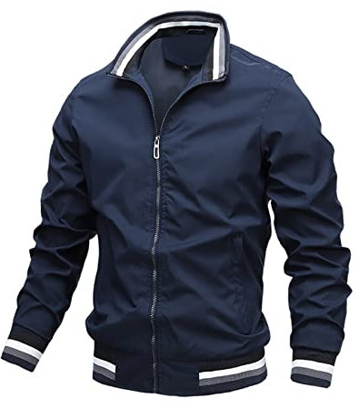 Hotgreenpepper Veste DéContractéE pour Hommes Beau Printemps Et Automne Sport Veste De Couleur Unie VêTements pour Hommes
