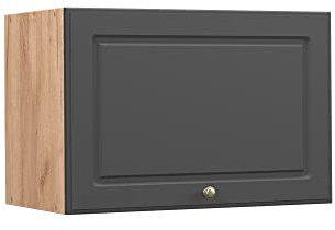 Vicco Hängeschrank Fame-Line, Anthrazit-Gold, 60 cm | MDF-Front · Soft-Close · Tiefe – 34,1 cm · Metallgriffe · 1 Einlegeboden