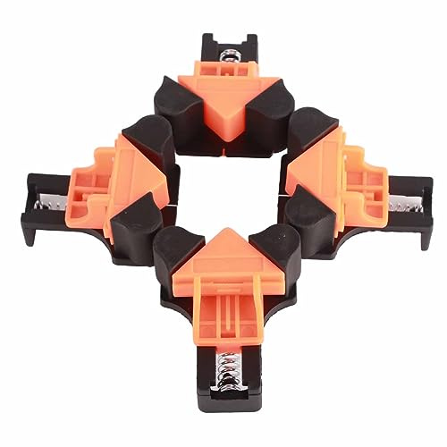 Morsetto Angolare 45 90 120 Gradi, Set di 4 Clip ad Angolo Retto in Plastica e Ferro per Carpentiere, Saldatura, Lavorazione Legno