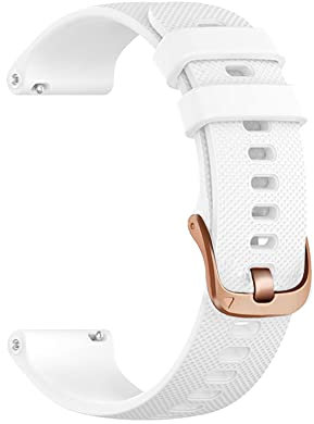 Wtukmo 18/20 mm Armband für Garmin Vivomove 3S/4S/HR/Forerunner 245 Smartwatch, Sport-Silikon, Schnellverschluss-Armband, Zubehör, Vivoactive 3 3t S40, Achat