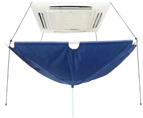 Housse de protection de nettoyage pour climatiseur de type plafond, sac de protection étanche à la poussière avec sortie de vidange,A ﻿