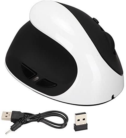 Lift Mouse, Lift Vertical Ergonomic Mouse, Left Hand Vertical Mouse 2.4G Wireless Rechargeable Mouse with USB Adapter Adjustable DPI Trackball Mouse for PC