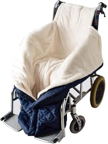 Joyfitness Rollstuhlsack Fußsack Schlupfsack Mit Fleece Gefütterter, Winter Rollstuhl schlupfsack Mit Reißverschluss, Leichte Rollstuhldecke, Universelles Rollstuhlzubehör Für Erwachsene