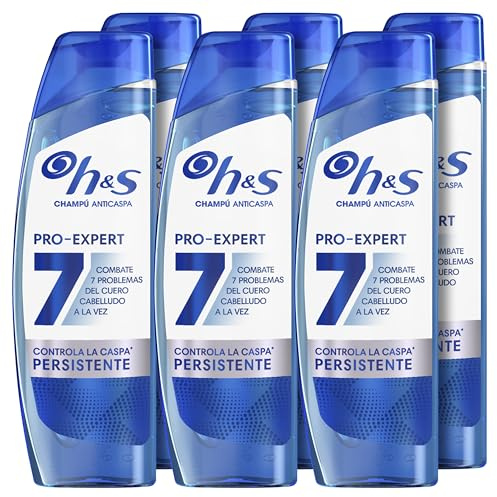 H&S Champú Anticaspa Pro-Expert 7 Controla la Caspa Persistente 300ml. Combate 7 Problemas del Cuero Cabelludo para Protección Completa