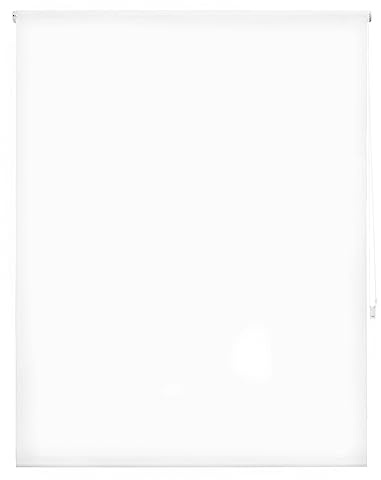 INTERBLIND | Tenda avvolgibile Premium traslucida liscia 100 x 250 cm (larghezza x altezza), 97 x 245 cm, colore bianco
