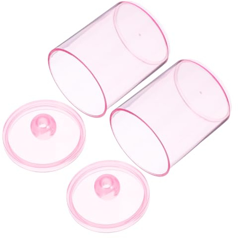 PRETYZOOM 2piezas Frascos Para Discos De Algodón Organizador De Baño Porta Hisopos Almacenamiento Diseño Minimalista