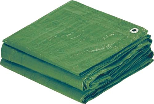 10' x 12' (3m x 3.5m) Green Tarpaulin - Heavy Duty Waterproof Camping Accessories, Dust Sheets, Survival Equipment, Car & Furniture Cover, Canopy, Windbreak (10' x 12' (3m x 3.5m) Tarpaulin, Green)