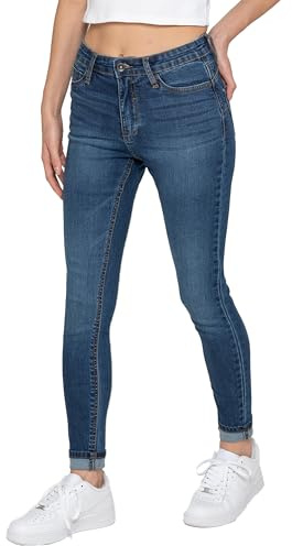 989Zé ENZO Womens Jeans Shaping Skinny Leg Trousers Casual Cotton Ladies Stretch Magic Sculpt Fit Denim Pants EZL638 Jeans MID Blue 12