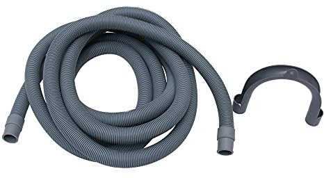 Drain Pipe,Waste Pipe Extension,4m Universal Fully Automatic Drum Washer Washing Machine Hose Drain Pipe Down Pipe Outlet Pipe Extended Extension Tube with U Sh for(Color:As Shown)