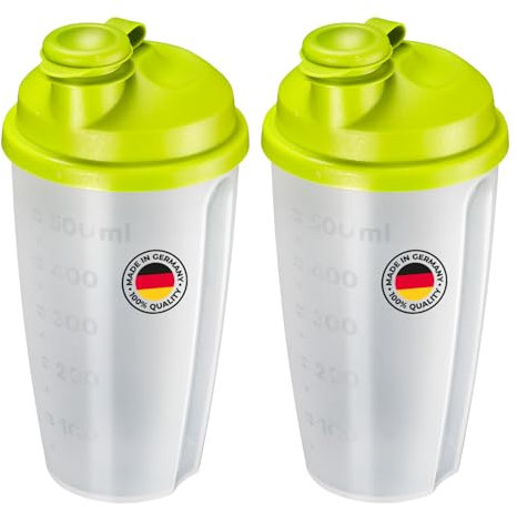 Westmark Batidora Mixery, 2 uds. – Batidora Grande con Disco Mezclador extraíble y Escala medidora para Preparar aliños y Batidos – Verde Manzana, 0,5 L