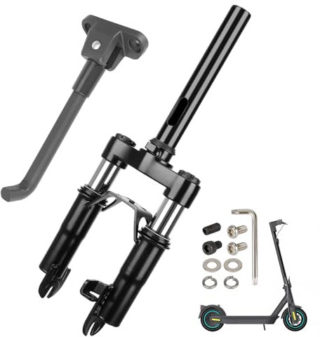 Gdraco E Scooter Federgabel für Ninebot Max G30 Pro E Scooter Federung Scooter-Stoßdämpfungsteile Vorderradaufhängung E Scooter Zubehör mit Fußstütze