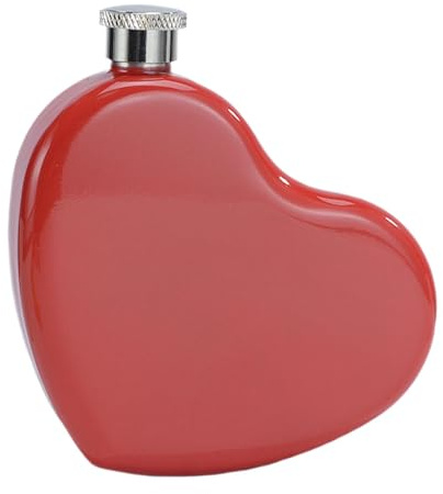 Flasque en acier inoxydable en forme de cœur en acier inoxydable 304, petite flasque en métal de 130 ml pour mariage, voyage, maison, intérieur, extérieur, décoration