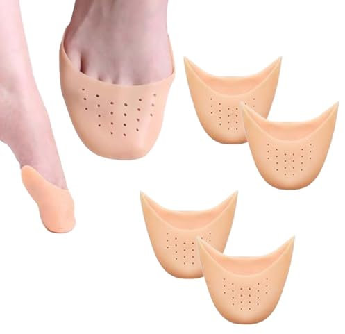 MWUMRCM Doux Protecteur en pour Pointe des Pieds, 2 Paires de Protections d'orteils, Footful Capuchons d'orteils Protecteurs, pour Pointes des Pieds Chaussures de Danse Ballet Pointu (C)
