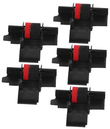 SHINEOFI 5pcs Red Black Printed Ink Roller Useful Ink Wheel Compatible for Citizen Calculator Office Use