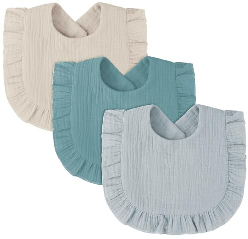 Vicloon Baby Bandana Dregla Haklappar - Absorberande Matande Tänder för Nyfödda, Småbarn, Pojkar och Flickor Tandning, Dregling