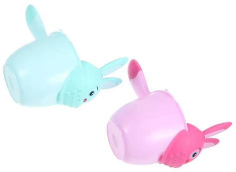 EXAOMBLE Spülbecher für Babyhaare aus Pp mit Tierischem Design Vielseitig und Ungiftig 2 Stück Badeausgießer für Waschen und Baden von Säuglingen und Kleinkindern