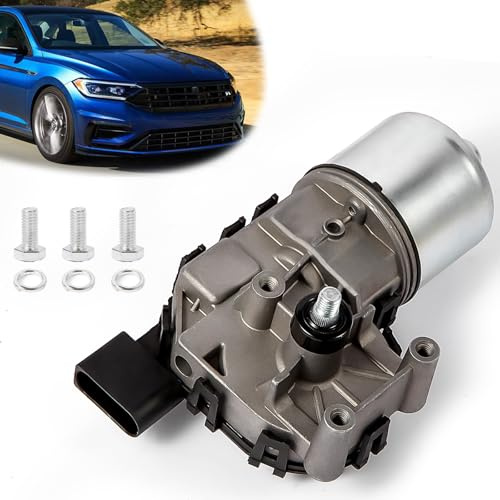 E-Vniko Windshield Wiper Motor Assembly Compatible with Volkswagen Jetta 2011-2018 Replacement Front Wiper Motor 6R1955119A 5C6-955-113A 5C6-955-121A 5C7-955-113A 5C7-955-113D