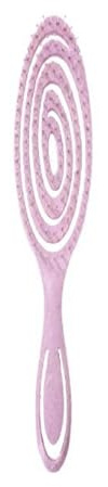 Brosse à cheveux démêlante couleur lilas anti-rupture et dissolvant nœuds pour cheveux mouillés bouclés et extensions femme design ergonomique en spirale