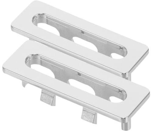 SOESFOUFU Lot de 2 bouchons de trop-plein rectangulaires en plastique pour évier de cuisine et salle de bain Installation facile Design élégant Empêche les déversements d'eau