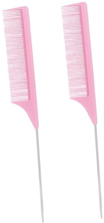 VICASKY 2pezzi Pettine Per Capelli in Fibra Di Carbonio Pettine Coda Per Cotonatura Per Raccogliere i Capelli Per Centri Di Bellezza e Uso Domestico
