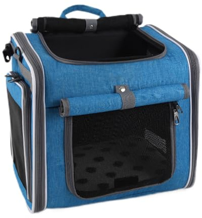 Hundekorb für Fahrrad, Hundefahrräder, Belüftungstasche, Rucksack, verstellbare Tasche zum Tragen, Spazierengehen, Reisen, Camping, Radfahren, Ausflug, Transport