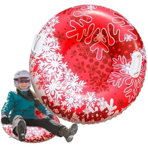 Aufblasbare Schneerutsche – Aufblasbare Schläuche mit Griffen, Winterspielzeug für Schlittensport, Rettungspark, Garten, Hof