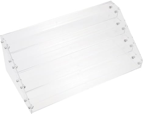 TOPPERFUN 4 Capas en Transparente Organizador Esmaltes Acrílico de Uñas Ahorro de Espacio Soporte Práctico para Esmaltes y Pequeños Objetos Escritorio y Dormitorio
