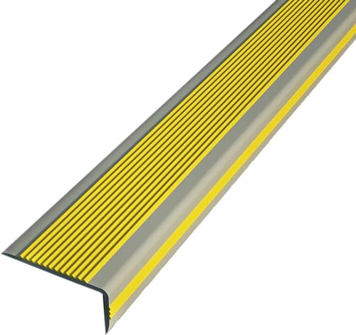 Protezione per Bordi Scale, battiscopa per gradini, battiscopa Antiscivolo, gradini, Profilo di Protezione angolare a Forma di L, battiscopa in PVC per Bordi Scale Esterni/Interni, Facile da