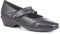 Pavers Ladies Wide Fit Leather Mary-Jane Shoes in Black - Unique Split Strap - Elegant Work or Play Footwear - Reliable & Stylish - Size UK 5 / EU 38