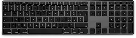 LMP Tastiera Wireless per Mac, Layout Italiano ISO, Bluetooth, 110 Tasti con Tastierino Numerico, Alluminio Grigio Siderale, Compatibile macOS, Ricaricabile, Tasti Incisi al Laser, Elegante e Robusta