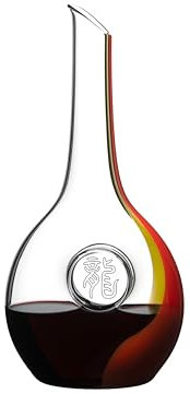 RIEDEL [W0724] Chinese Zodiac Dragon Decanter Stripe RED/Yellow