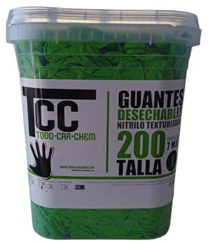 Cubo 200 guantes nitrilo texturizadoc- T: L - TCC- textura diamante - Grosor: 7MIL.
