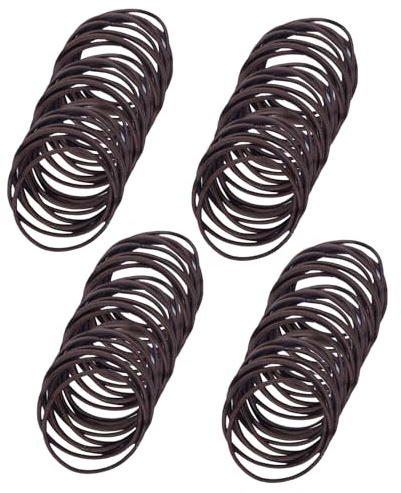 100PCS Elastic Hair Bands 2mm Thin, Seamless Ponytail Holders Set | Bobbles for fine thick curly locks, no damage pull, stretchy practical, daily sport, assorted colors, bulk quantity carry