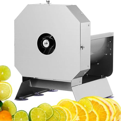 LHQYA Electric Vegetable and Fruit Slicer, Stainless Steel Commercial Slicer, Feeding Slot Size 22cm * 9.5cm&slicing Thickness: 0-12mm&production Capacity: 100kg/h, for Potatoes Carrots