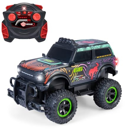 Dickie Toys - RC Monstertruck Ford Bronco (29 cm) - ferngesteuertes Auto ab 6 Jahre mit Licht, 10 km/h, Auto-Spielzeug für Kinder mit 2,4 GHz Fernbedienung, inklusive Batterien